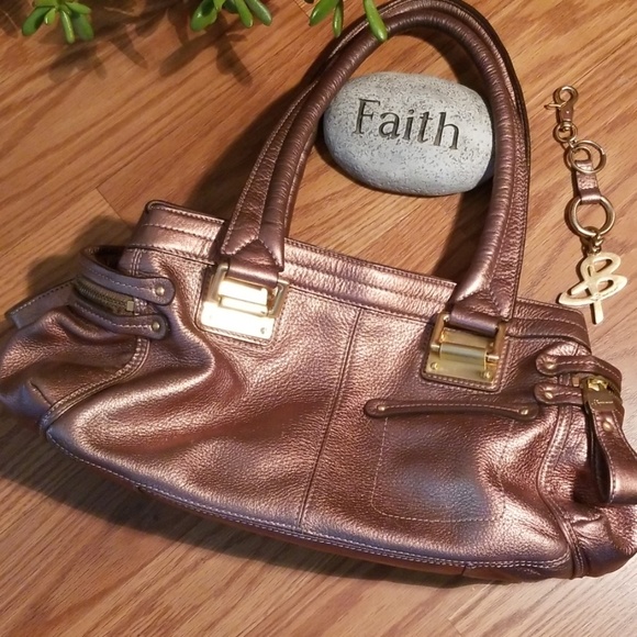 B Makovsky leather bag bronze metallic - Picture 1 of 8